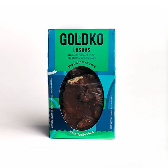 Laskas de chocolate ao leite com castanha de caju e banana zero adição de açúcares 150g