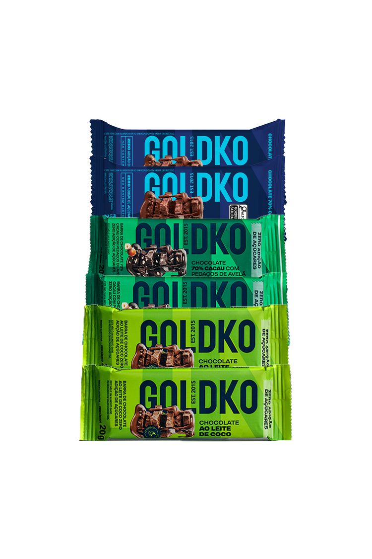 Chocolate Vegano - Barras de Chocolate - 20gr | GoldKo