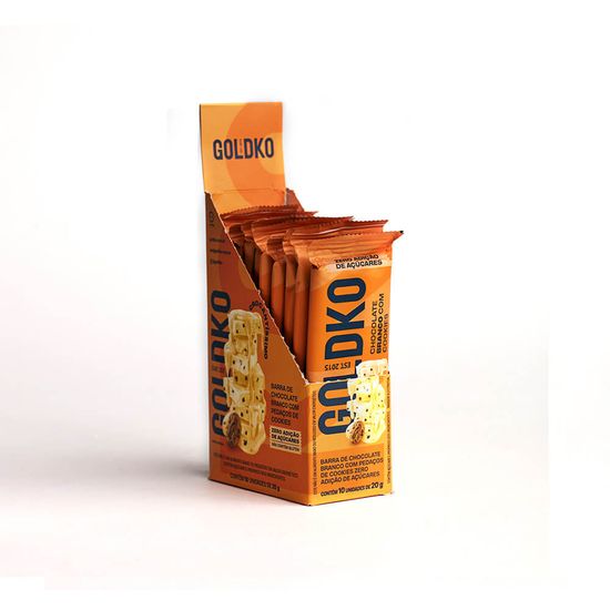 Display - Barra Chocolate branco com cookies zero adição de açúcares - 20g
