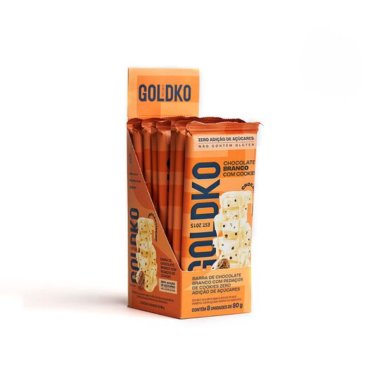 Display – Barra Chocolate branco com cookies zero adição de açúcares – 80g
