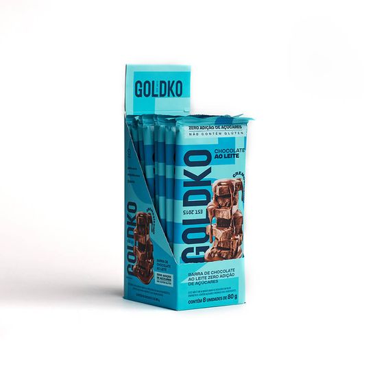Display – Barra Chocolate ao leite zero adição de açúcares – 80g
