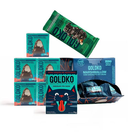 Kit Favoritos 70% Cacau zero adição de açúcares