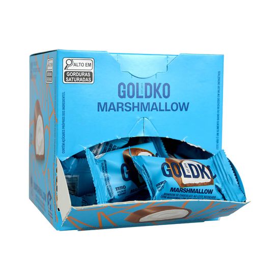 Caixa de bombom de marshmallow zero adição de açúcares (43 Kcal por unidade) - 18 unidades