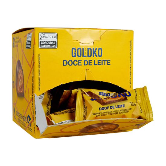 Caixa de bombom doce de leite zero adição de açúcares (60 Kcal por unidade) – 18 unidades