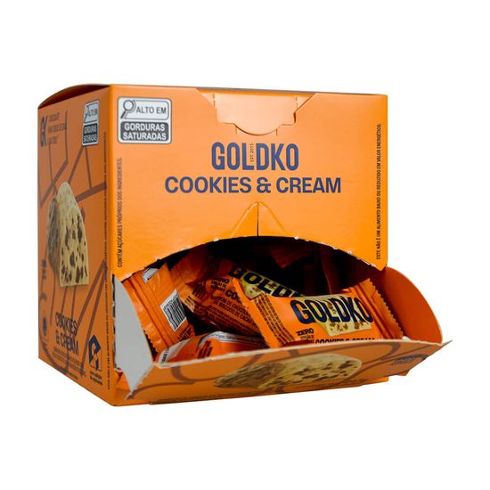 Caixa de bombom Cookies & Cream zero adição de açúcares (69 Kcal por unidade) – 18 unidades