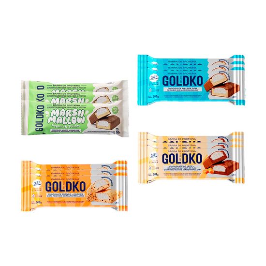 Kit Barras de Proteína zero adição de açúcares 50g - 12 unidades