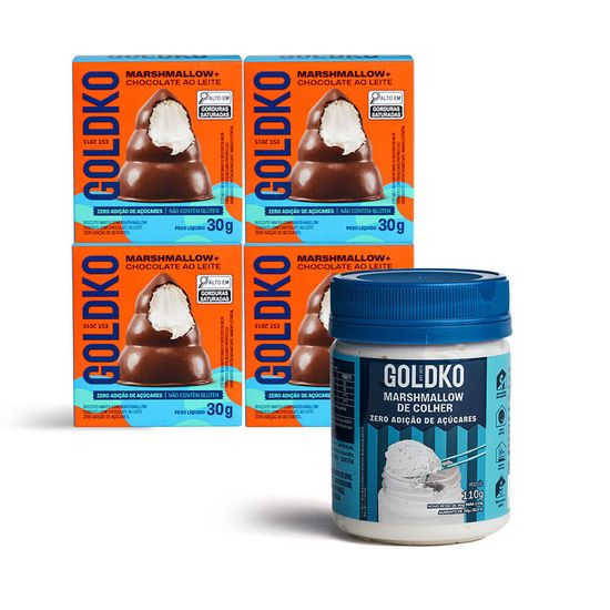 Potinho Marshmallow + 4 musas ao leite zero adição de açúcares