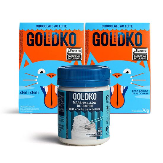 Potinho Marshmallow + 2 Deli Deli ao leite zero adição de açúcares