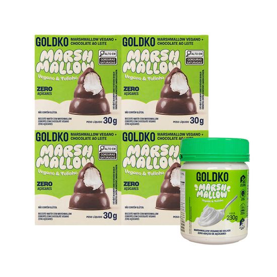 Pote Marshmallow Vegano + 4 musas veganas zero adição de açúcares