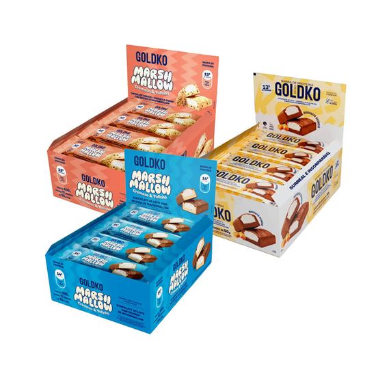 Kit 3 Displays Barras de Proteína Zero Adição Açúcares