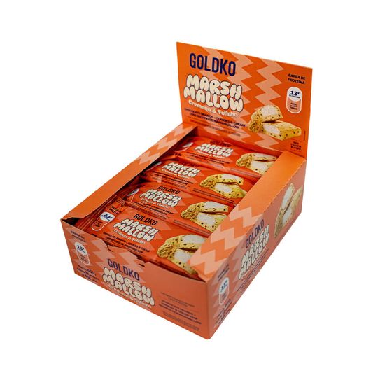 Barra de Proteína Chocolate Branco e Cookies com Marshmallow 50g - 12 Unidades