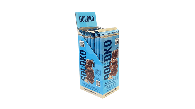 Chocolate Ao Leite | Cripsy Quinoa | 10 barras 80gr | GoldKo - GoldKo