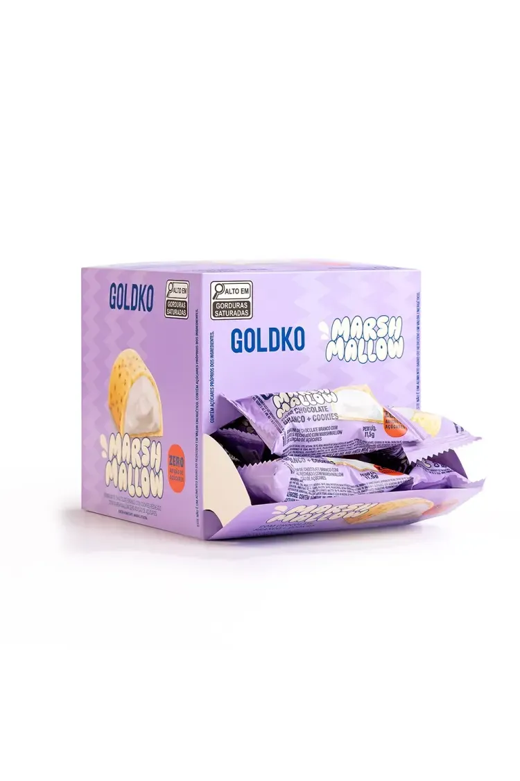 Caixa Bombom Branco Marshmallow Zero Açúcar | GoldKo