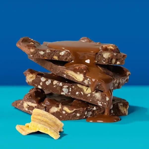 Laskas de chocolate ao leite com castanha de caju e banana zero adição de açúcares 120g