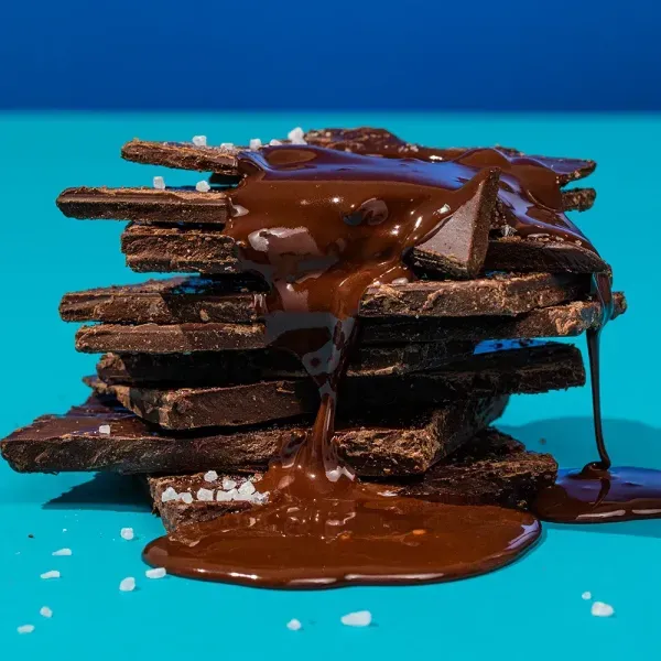 Laskas de chocolate 70% cacau com flor de sal zero adição de açúcares 120g