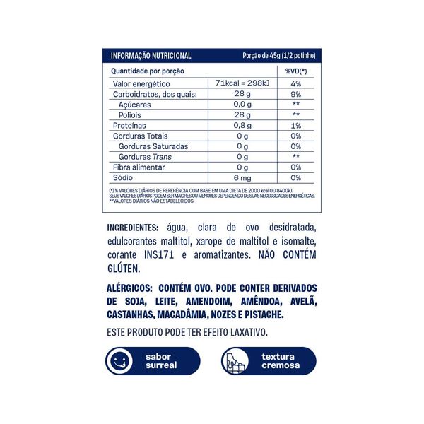 Potinho Marshmallow + 2 Deli Deli ao leite zero adição de açúcares