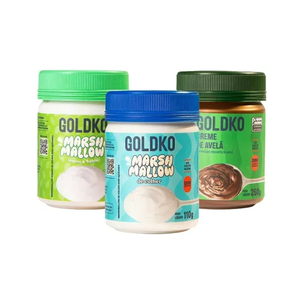 Kit Potes Goldko zero adição de açúcares