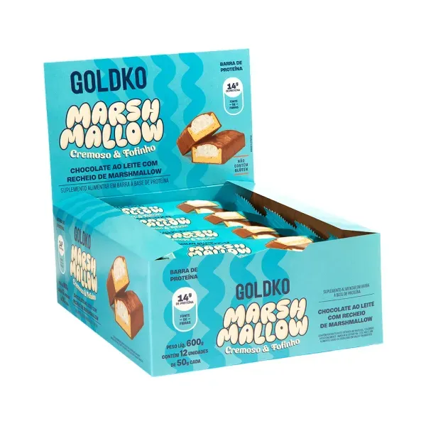 Barra de Proteína Chocolate ao Leite com Marshmallow 50g - 12 Unidades